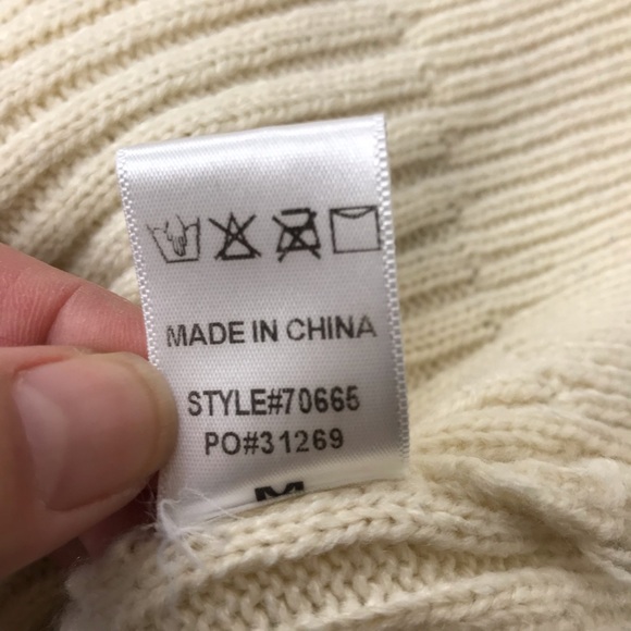 B-Sharp Oversized Turtleneck Strap Sweater Sz M - Picture 7 of 8